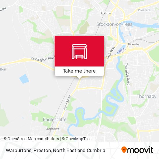 Warburtons, Preston map