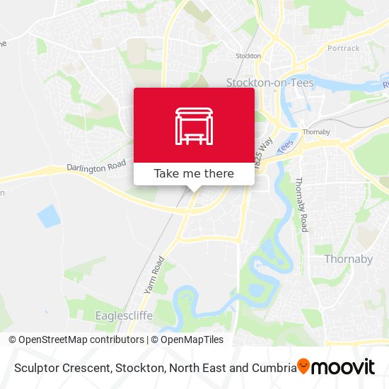 Sculptor Crescent, Stockton map