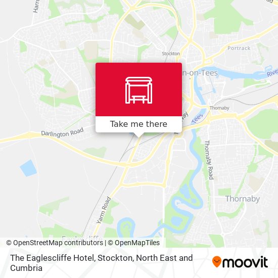 The Eaglescliffe Hotel, Stockton map