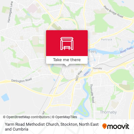 Yarm Road Methodist Church, Stockton map