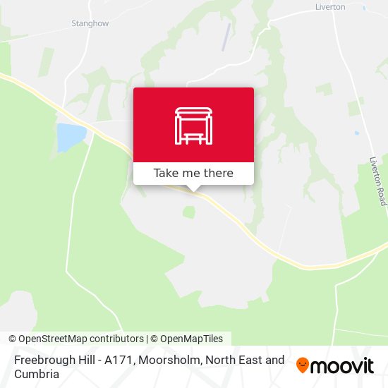 Freebrough Hill - A171, Moorsholm map