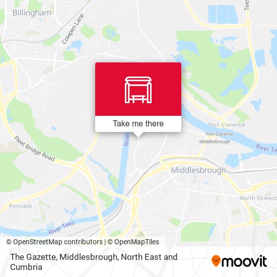 The Gazette, Middlesbrough map