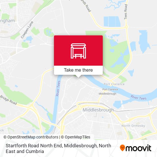 Startforth Road North End, Middlesbrough map