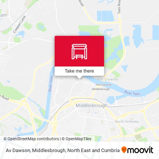 Av Dawson, Middlesbrough map