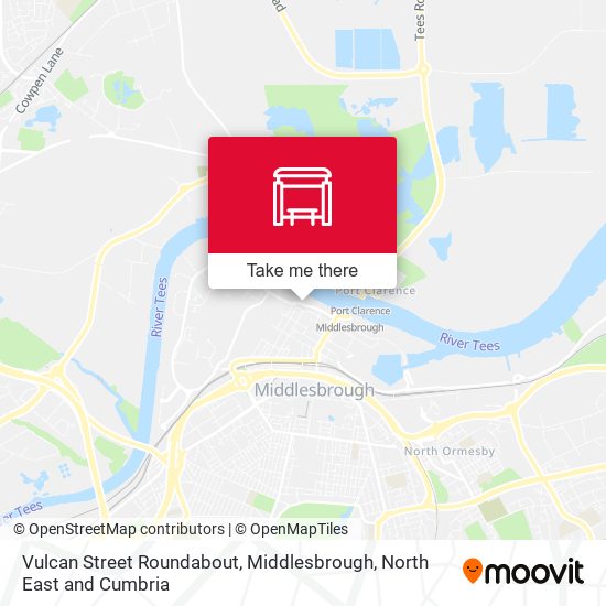 Vulcan Street Roundabout, Middlesbrough map