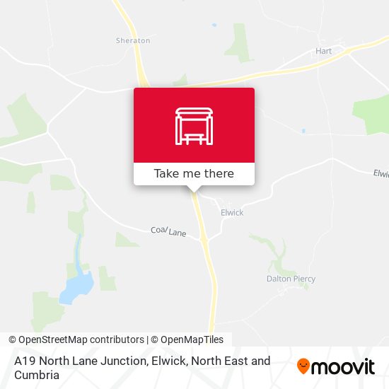 A19 North Lane Junction, Elwick map