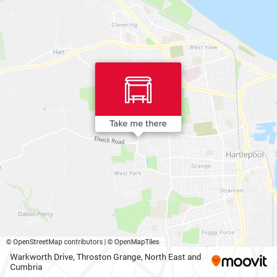 Warkworth Drive, Throston Grange map