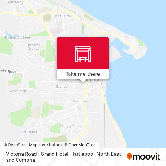 Victoria Road - Grand Hotel, Hartlepool map