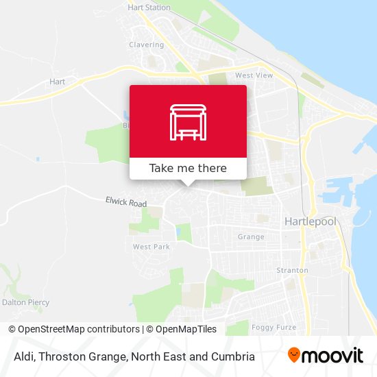 Aldi, Throston Grange map