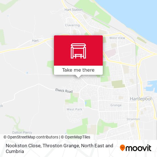 Nookston Close, Throston Grange map