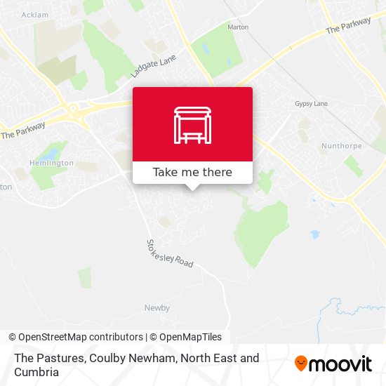 The Pastures, Coulby Newham map