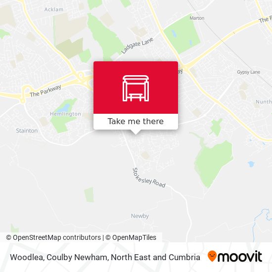 Woodlea, Coulby Newham map