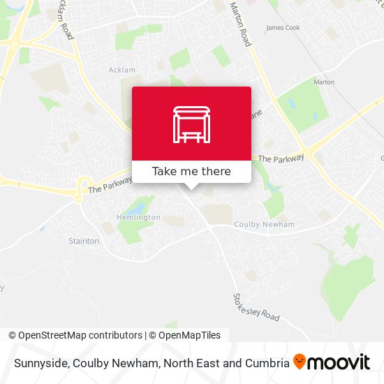Sunnyside, Coulby Newham map