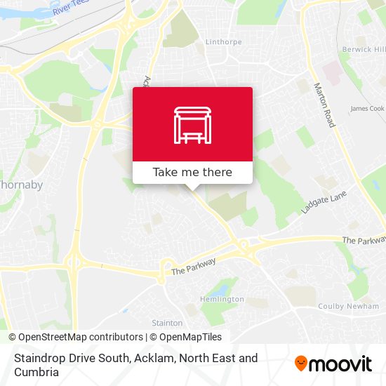 Staindrop Drive South, Acklam map