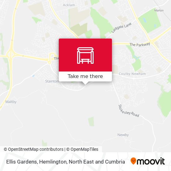 Ellis Gardens, Hemlington map