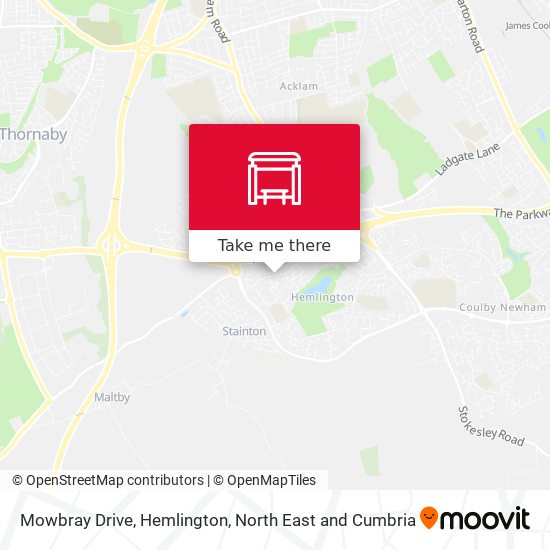 Mowbray Drive, Hemlington map