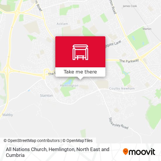 All Nations Church, Hemlington map