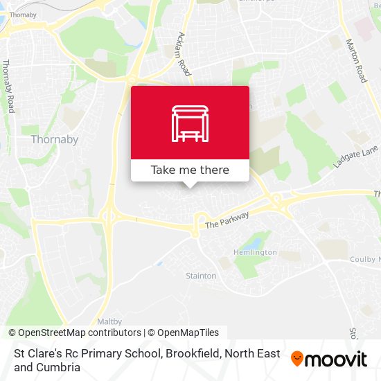 St Clare's Rc Primary School, Brookfield map