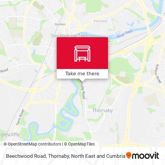 Beechwood Road, Thornaby map