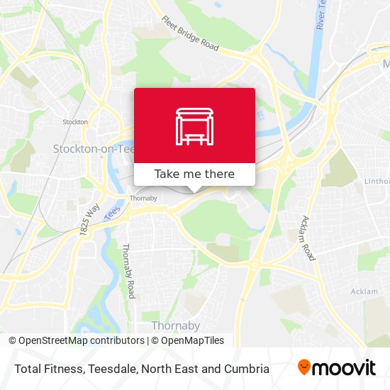 Total Fitness, Teesdale map