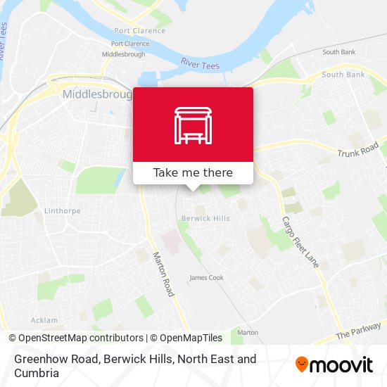 Greenhow Road, Berwick Hills map