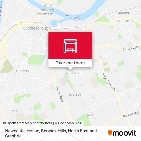 Newcastle House, Berwick Hills map