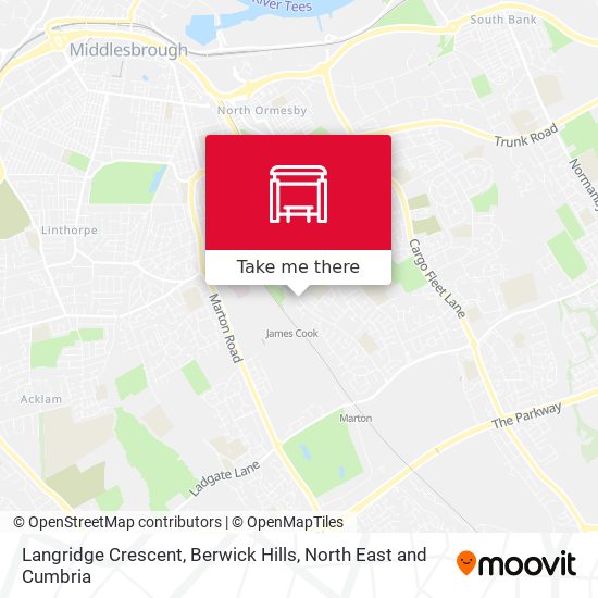 Langridge Crescent, Berwick Hills map