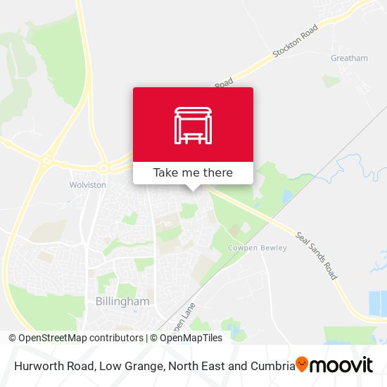 Hurworth Road, Low Grange map