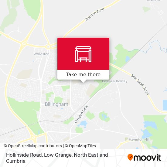 Hollinside Road, Low Grange map