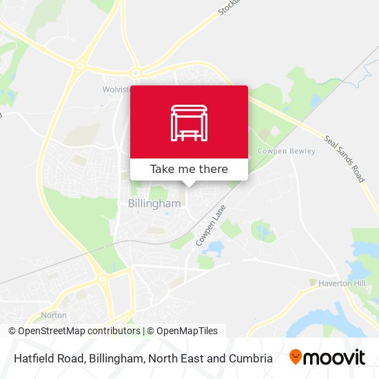 Hatfield Road, Billingham map