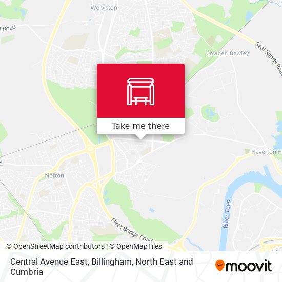 Central Avenue East, Billingham map