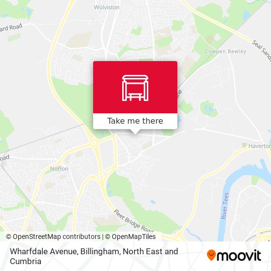 Wharfdale Avenue, Billingham map