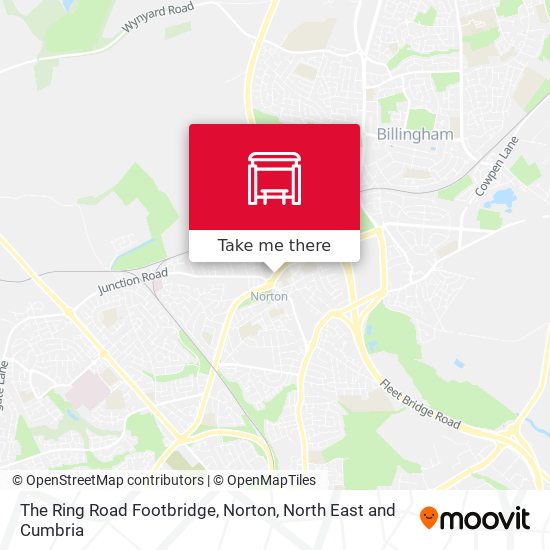The Ring Road Footbridge, Norton map