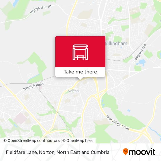 Fieldfare Lane, Norton map