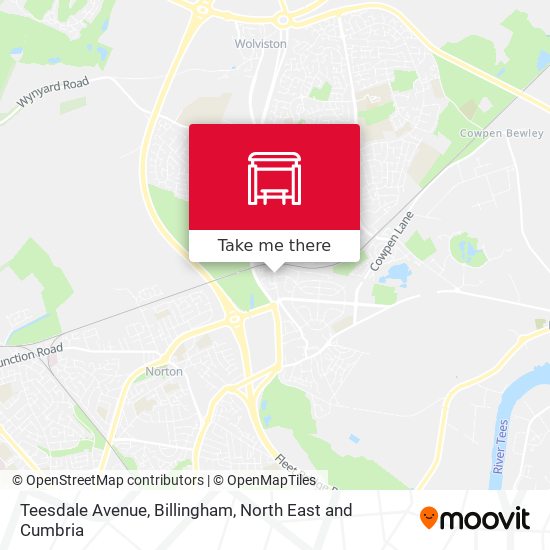 Teesdale Avenue, Billingham map