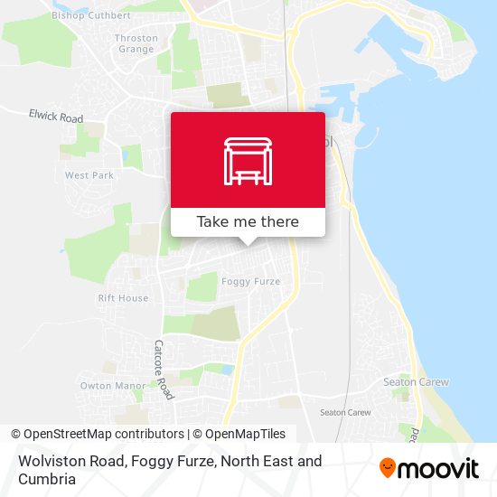 Wolviston Road, Foggy Furze map