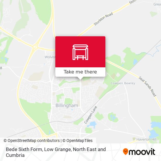 Bede Sixth Form, Low Grange map