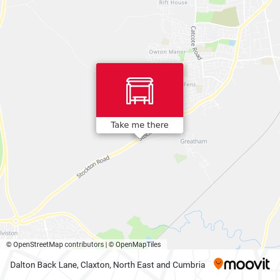 Dalton Back Lane, Claxton map