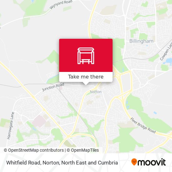 Whitfield Road, Norton map