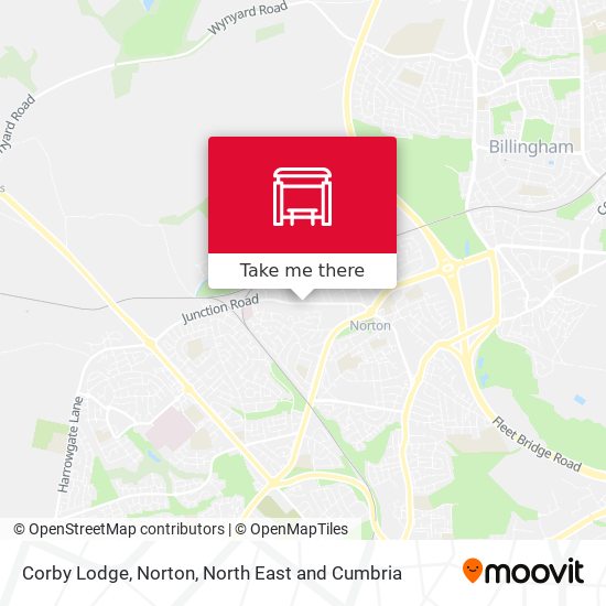 Corby Lodge, Norton map