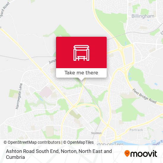 Ashton Road South End, Norton map