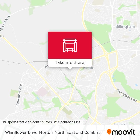 Whinflower Drive, Norton map