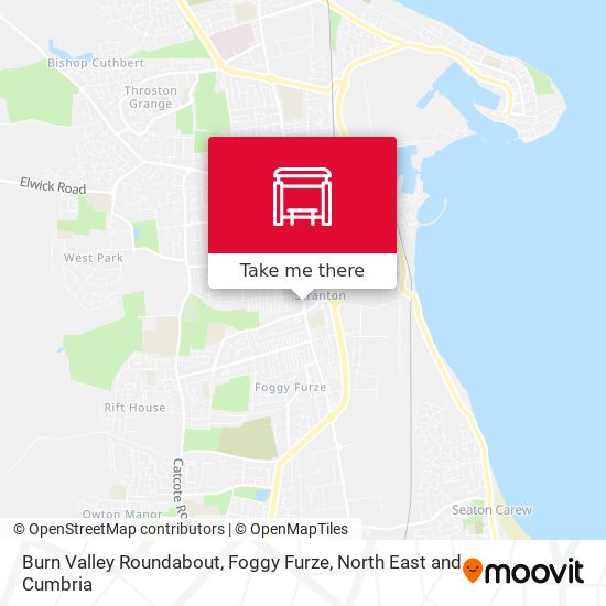 Burn Valley Roundabout, Foggy Furze map