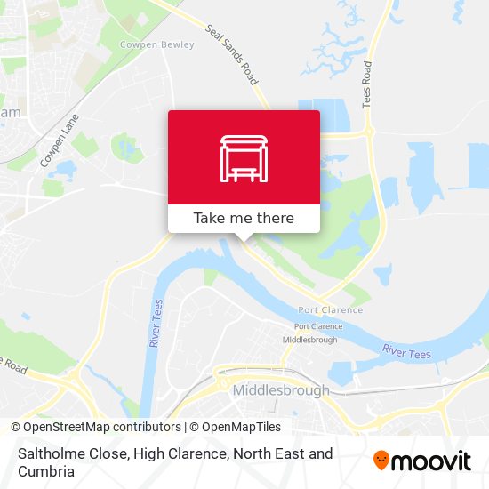 Saltholme Close, High Clarence map