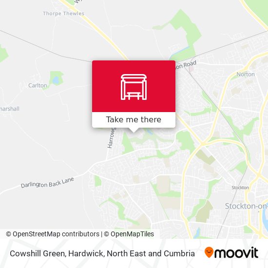 Cowshill Green, Hardwick map