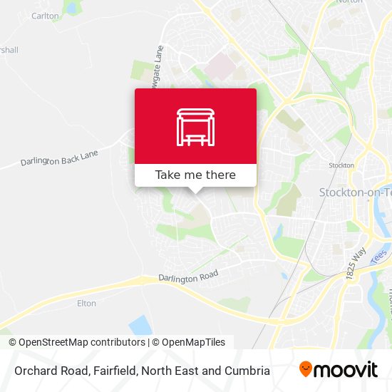 Orchard Road, Fairfield map