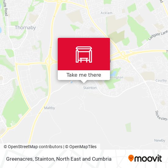Greenacres, Stainton map