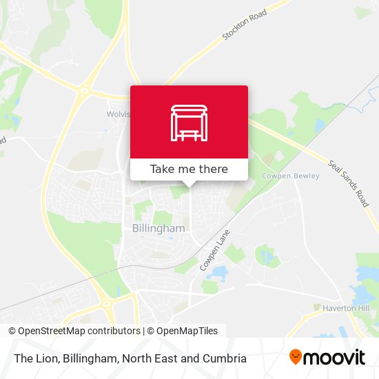 The Lion, Billingham map