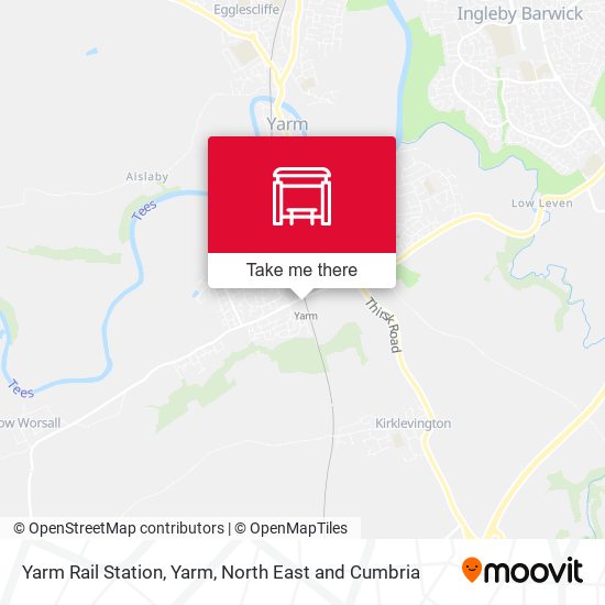 Yarm Rail Station, Yarm map