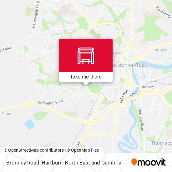 Bromley Road, Hartburn map